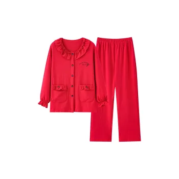 XIAFENYAN Pajama Set Women's Red