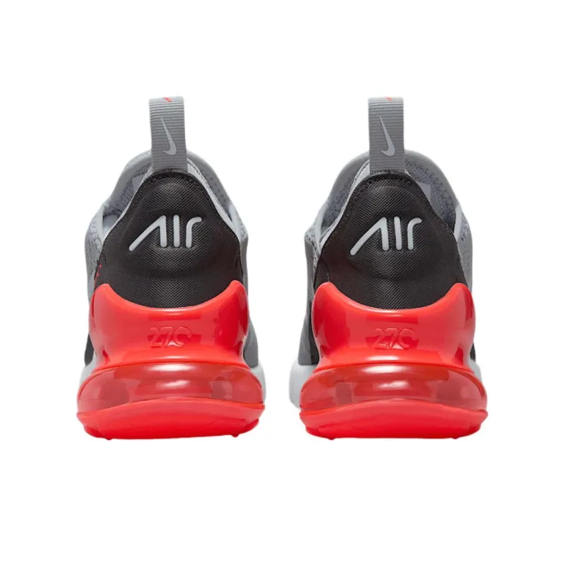 Nike Air Max 270 Anti Slip Wear Resistant Low Top Kids' Running Shoes Gray/Black Teenagers-4