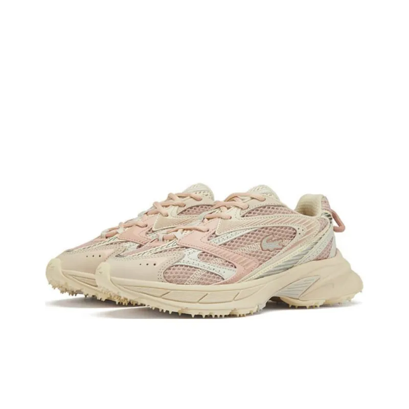 LACOSTE L003 Low Top Casual Shoes Women's Beige Pink-2