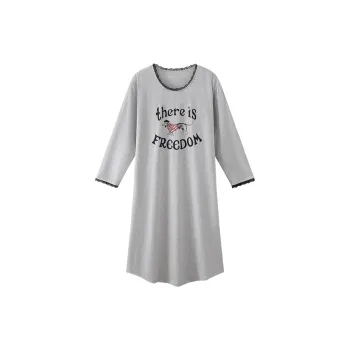 JINGYUN Nightgown Women's Bean Gray