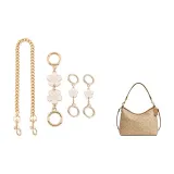 [Gold-Tone Three-Piece Set]Cherry Blossom Chain 13cm+Cherry Blossom Chain 1 Section * 2+Decorative Chain 45cm