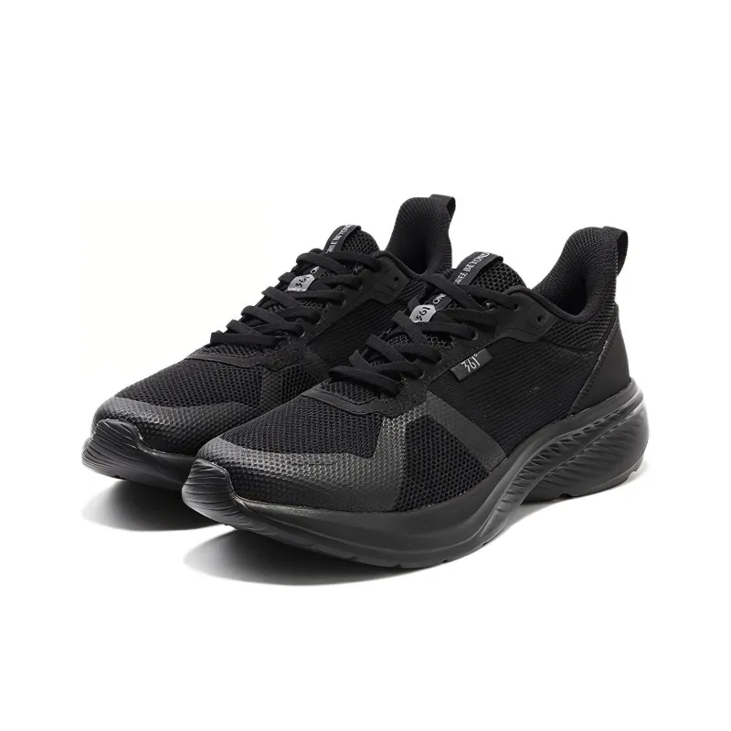 361° Abrasion Resistant Breathable Low Top Running Shoes Men's Black Gray-2
