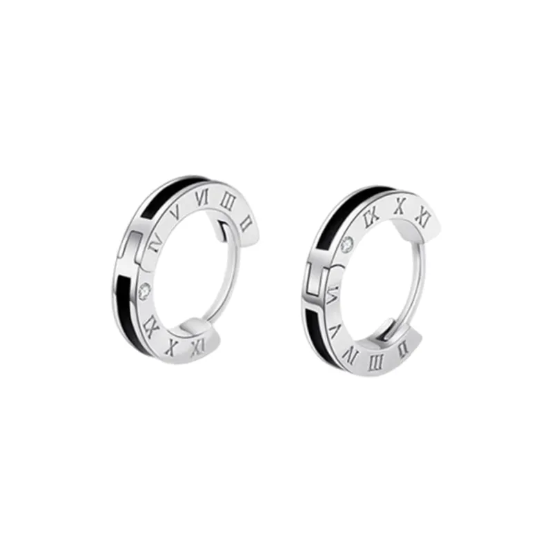 LAOYINFANG Sterling Silver Stud Earrings Unisex-0