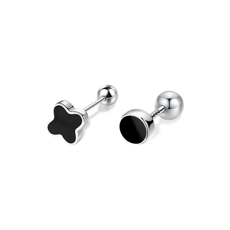 KIVA Sterling Silver Stud Earrings Unisex-11