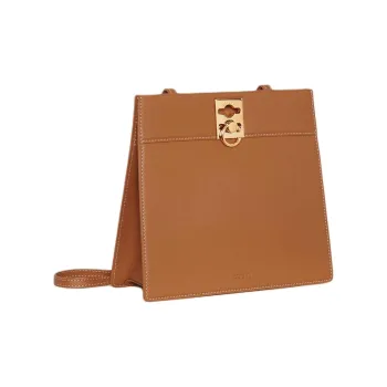 CAFUNE Cow Leather Crossbody Bag Shoulder Bag Women's Chestnut