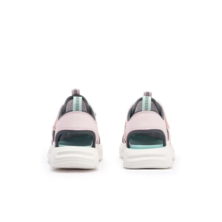 XTEP Slip Resistant Breathable Low Top Children's Sandals Light Cherry Blossom Pink Charcoal Gray Kids'-2