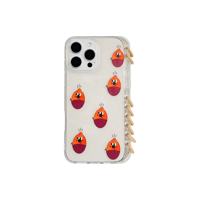 Sopi Leather Material Flap Red Potato Phone Cases Compatible With IPhone 16/15 Pro Max/Apple 13/14 Pro Max Collection-6