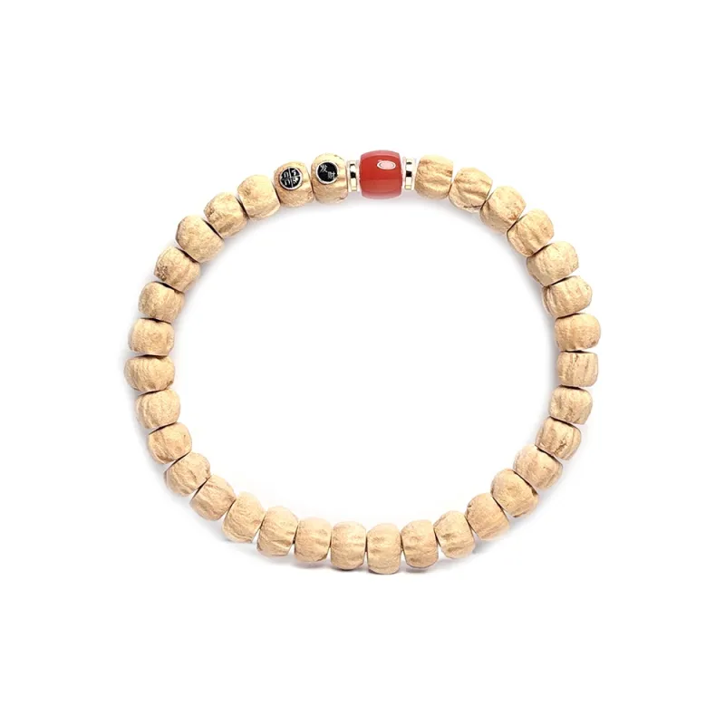 MOUNTAINS AND MANS Cacumen Platycladi Seeds New Chinese Style Good Luck Beaded Bracelet Unisex-1