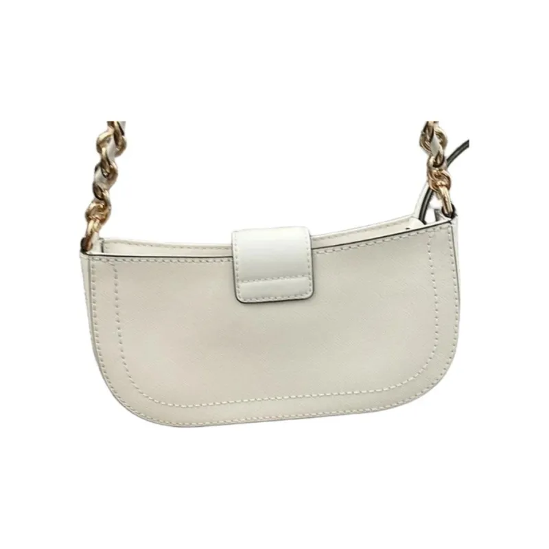MICHAEL KORS Carmen Leather Shoulder Bag Stud Leather Leather Baguette Shoulder Bag Women's White-2
