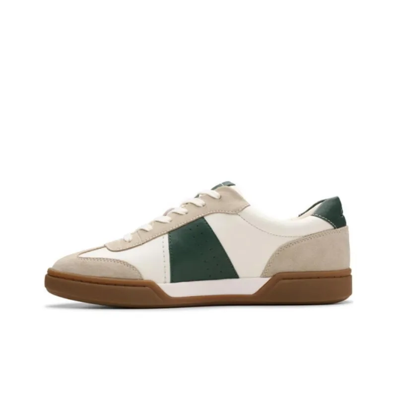 Clarks CraftLoop Slip Resistant Low Top Skateboard Shoes Men's Beige Gray Green-0