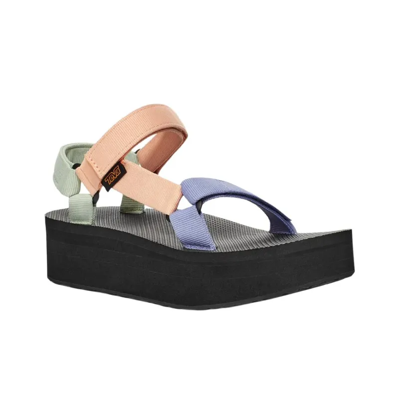 Teva Beach Sandals Women's Beige Green Purple-2