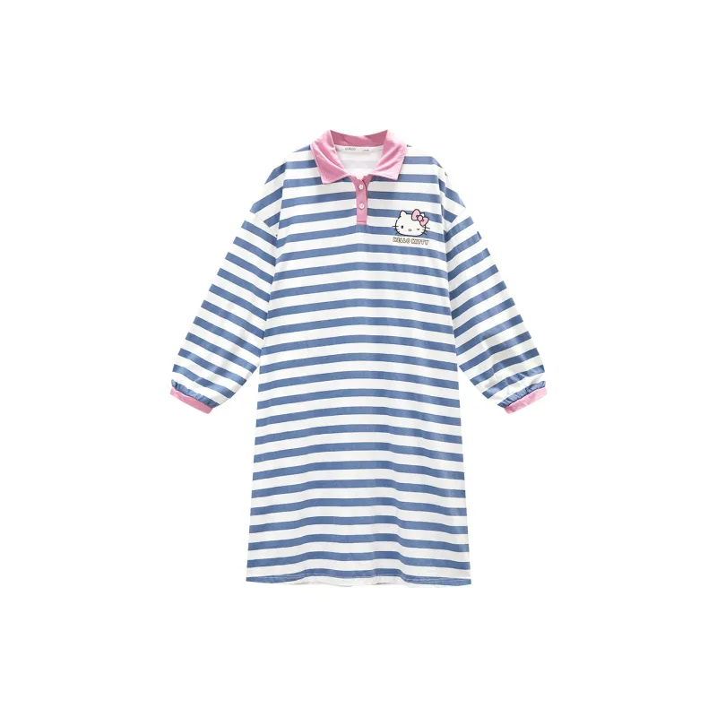 GUKOO x Hello Kitty Sanrio Series Nightgown Women's Moonlight Blue-1