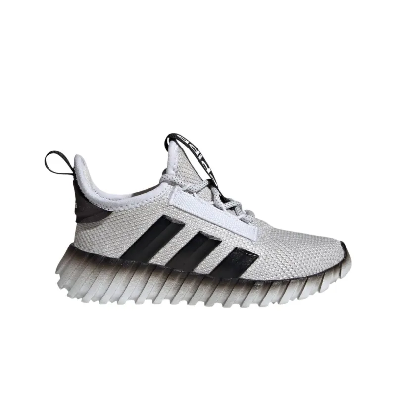 Adidas Kaptir Flow Anti Slip Wear Resistant Low Top Kids Lifestyle Shoes White/Black Teenagers-1