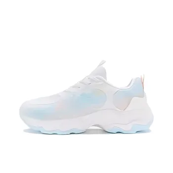 XTEP Man Dance Cushioning Wear Resistant Low Top Running Shoes Women's White Blue Pink