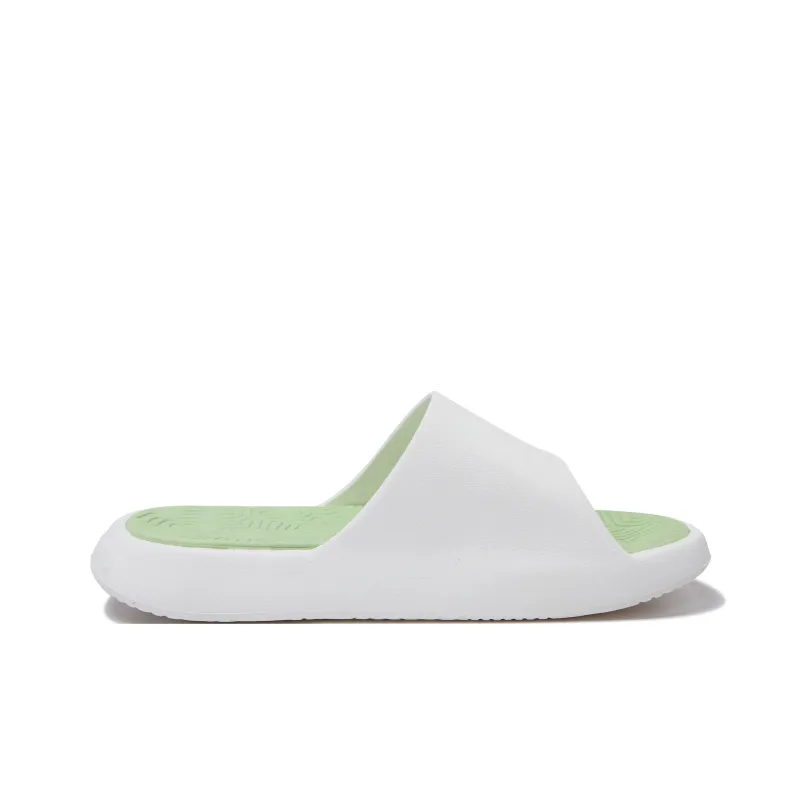 PEAK State Pole Slip Resistant Abrasion Resistant Cushioning Slide Slippers Unisex White Green-1
