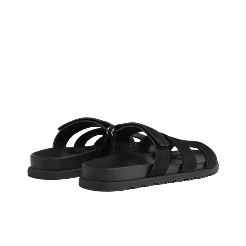 HERMES Chypre Slide Slippers Women's Black-3