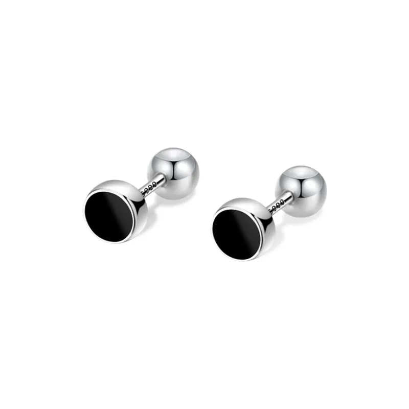 KIVA Sterling Silver Stud Earrings Unisex-9