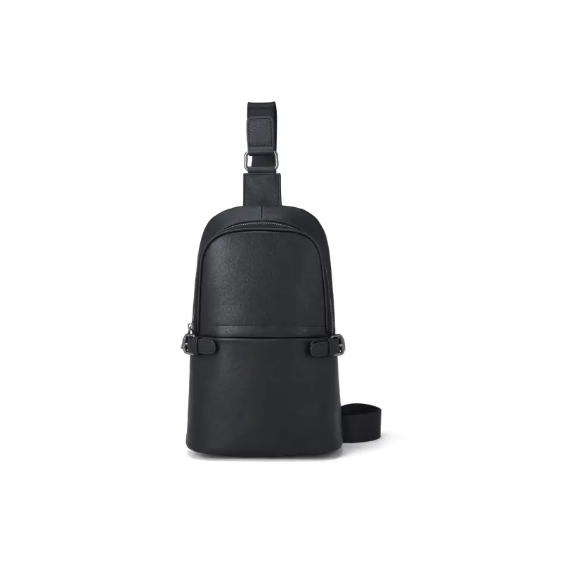 ROBERTA DI CAMERINO Cow Leather Sling Bag Men's Black-0