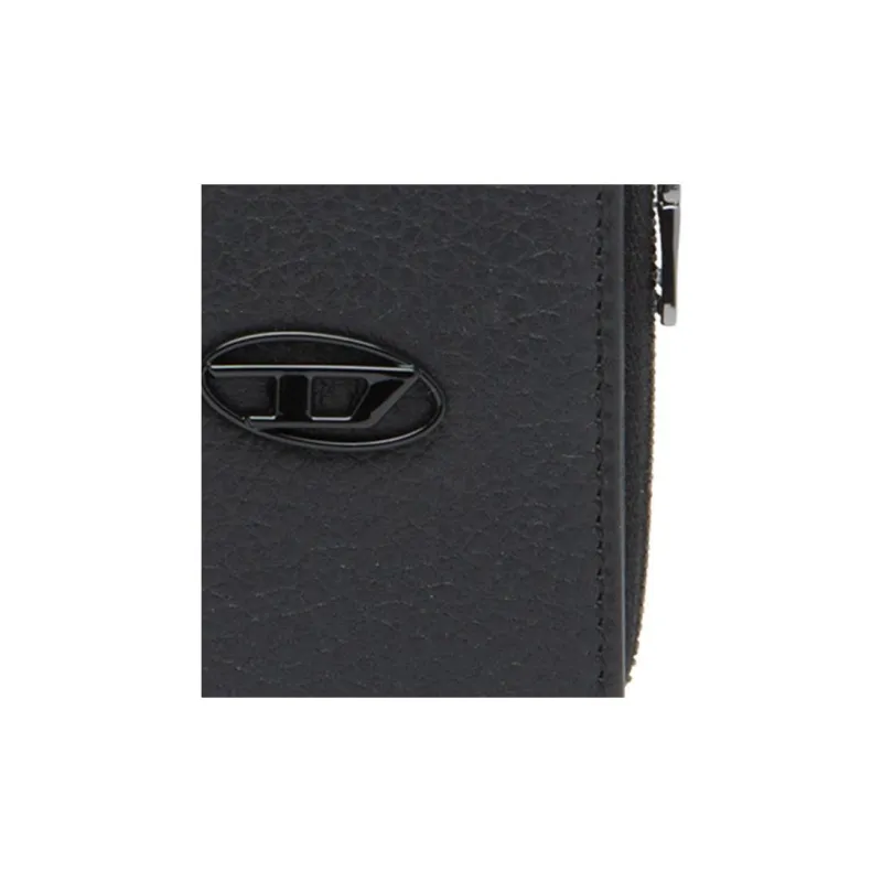 DIESEL Cow Leather Card Holder Men's Black-4
