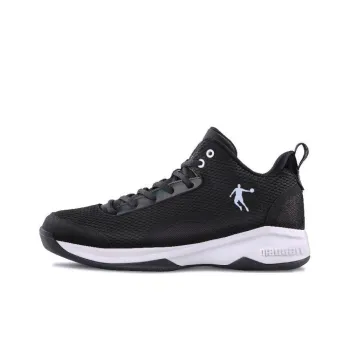QIAODAN Shock Absorbers With Slip Resistant Features Low Top Basketball Shoes Men's Black