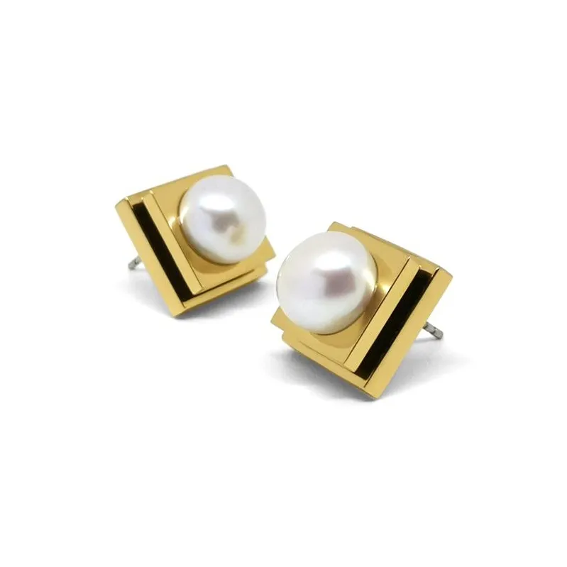 ALP JEWELRY Freshwater Pearl Stud Earrings Women's-7