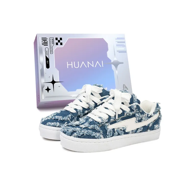HUANAI Low Top Skateboard Shoes Unisex Dark Blue-0
