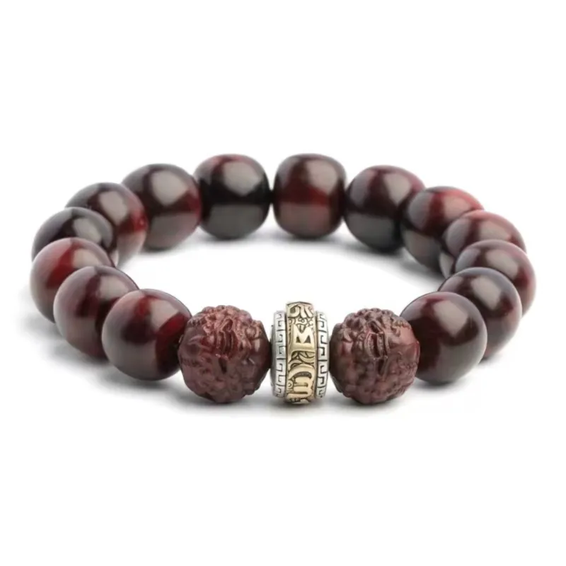 RIXIANGWAN Pterocarpus Bracelets Unisex-0