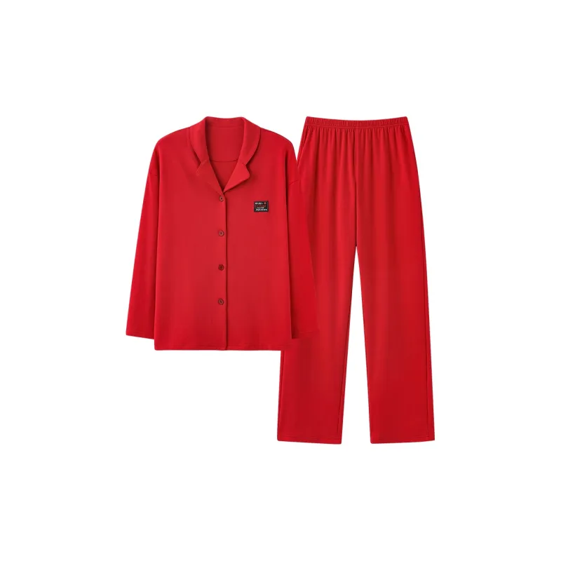 XIAFENYAN Pajama Set Women's Red-0