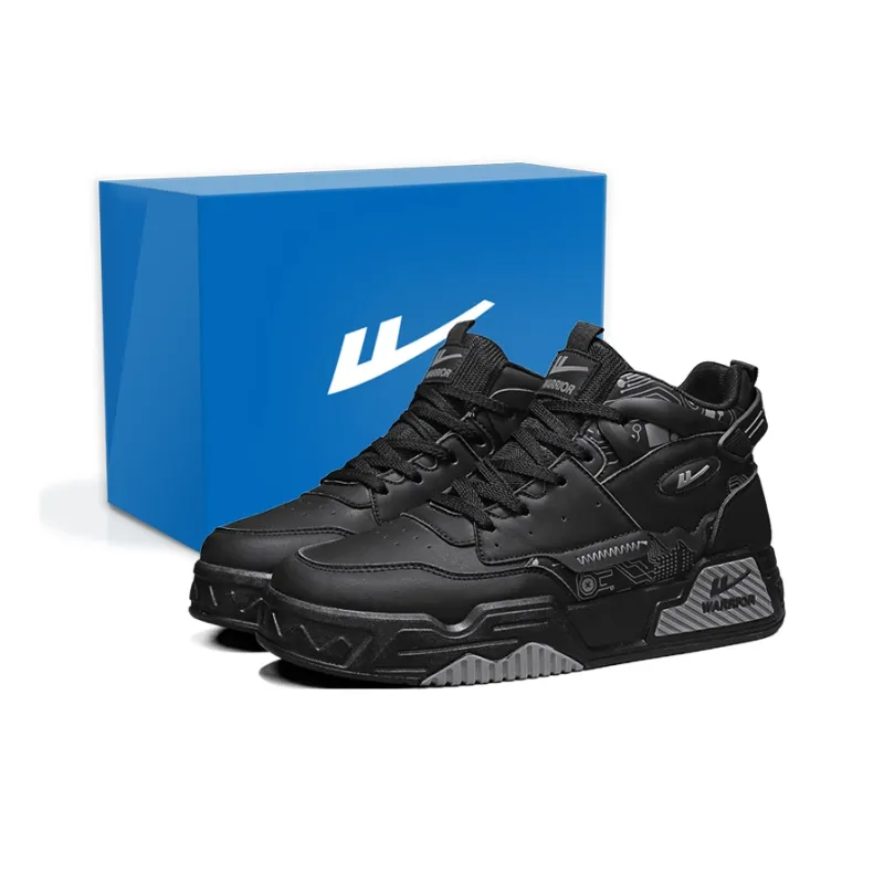Warrior Height-Enhancing Wear-Resistant Lightweight High-Top Skateboard Shoes Men-13