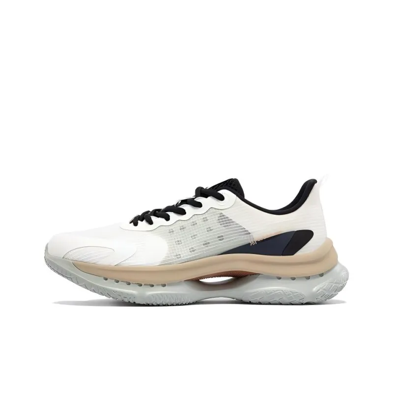 361° Breathable Low Top Running Shoes Men's White Light Green-0