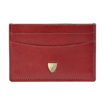 Aspinal Of London Full Grain Leather Card Holder Women's Red