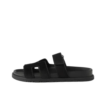 HERMES Chypre Slide Slippers Women's Black