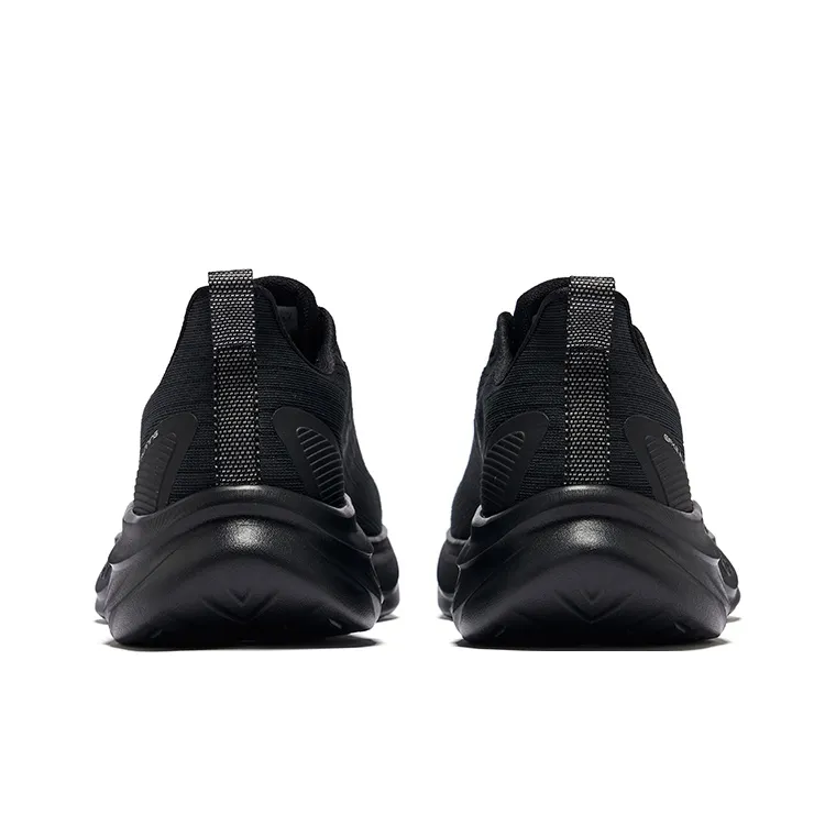 Erke Cushioning Rebound Lightweight Breathable Low Top Running Shoes Men's Jet Black-3