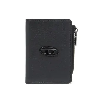 DIESEL Cow Leather Card Holder Men's Black