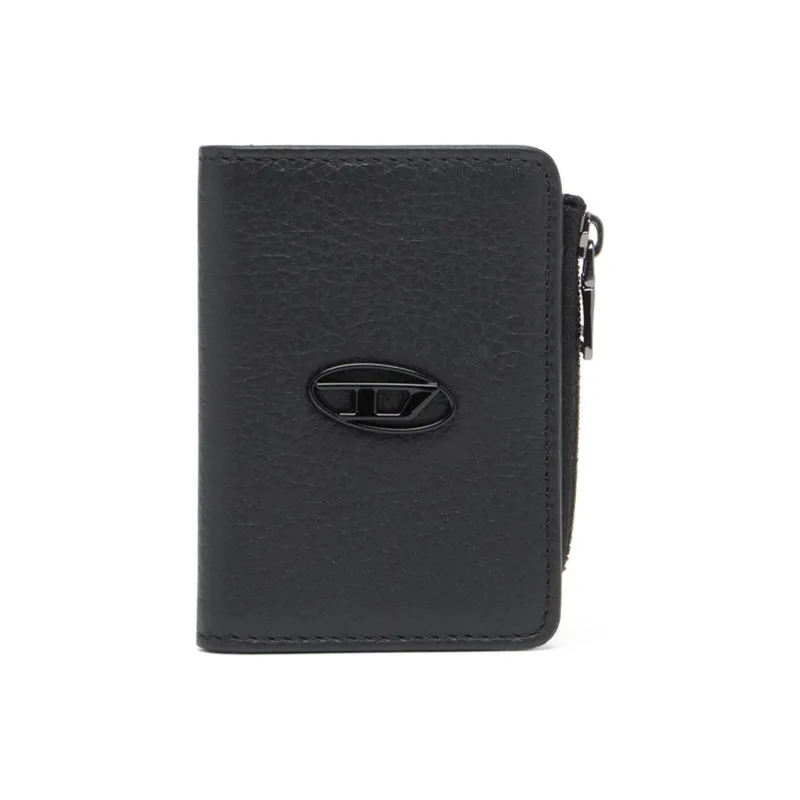 DIESEL Cow Leather Card Holder Men's Black-0