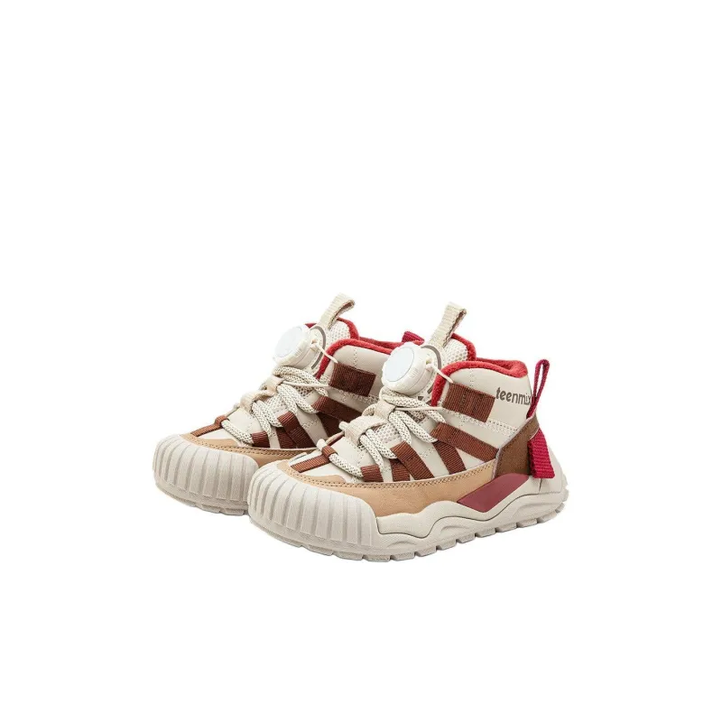 Teenmix Abrasion Resistant Thermal Mid Top Kids Lifestyle Shoes Milk Coffee Kids'-3