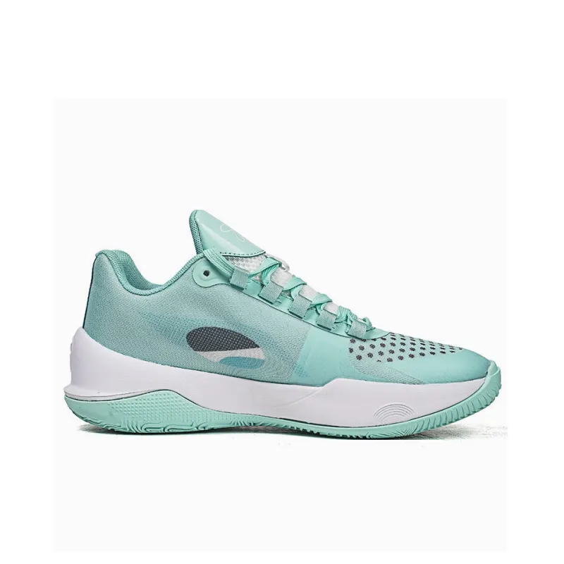 AMICNIEGD Breathable And Wear resistant Low Top Basketball Shoes Unisex Light Green-1