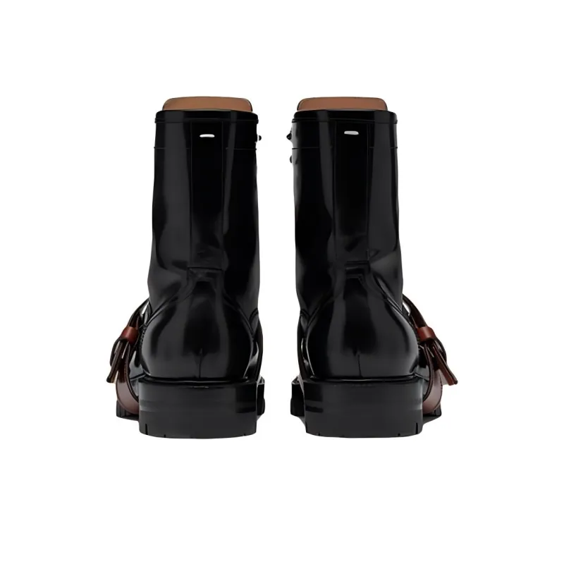 Maison Margiela Tabi Short Martin Boot 3cm Men's Black-3