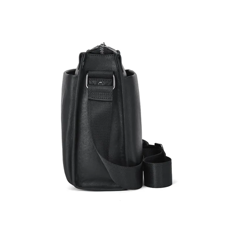 ROBERTA DI CAMERINO Cow Leather Crossbody Bag, Shoulder Bag Regular Men's Black-3