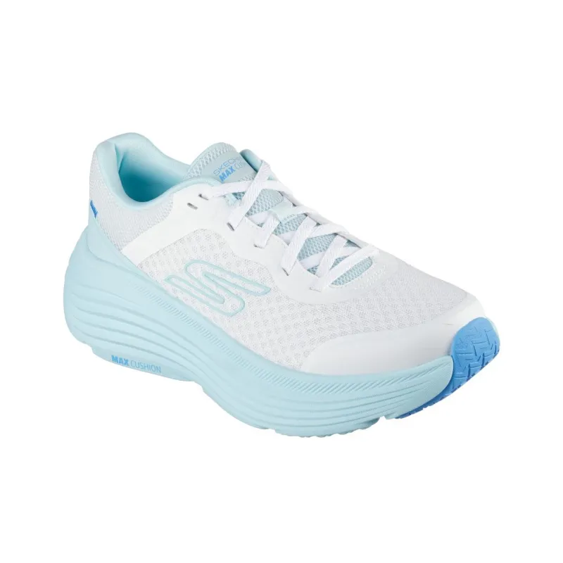 Skechers Women's GO Series Cushioning Slip Resistant And Abrasion Resistant Low Top Running Shoes Women's White Blue-2