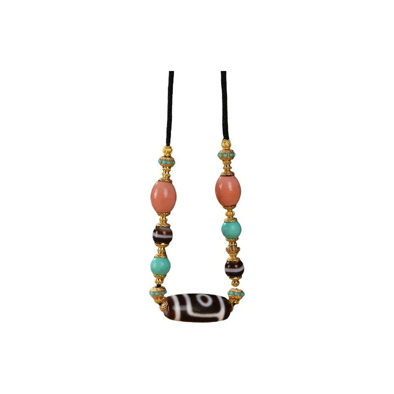 JIUCHAOGUZHU Agate Necklaces Unisex-0