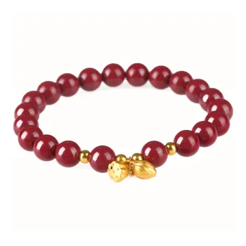 Yeon yun Jewelry Reconstructed Cinnabar Jade Bracelets Unisex