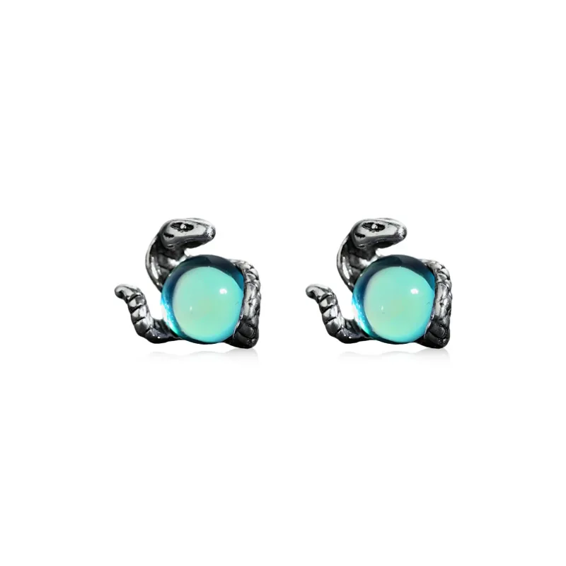 Shiban Colored Glaze Stud Earrings Unisex-4