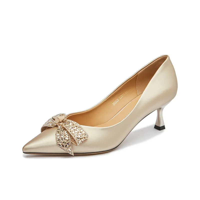 POOQ Flared Heel High Heels 5.5CM Women's-7