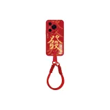 [China Red]Short Lanyard-Text Hair