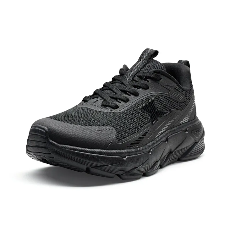 XTEP Cushioned Wear Resistant Breathable Low Top Casual Running Shoes Women's Black Silver-2