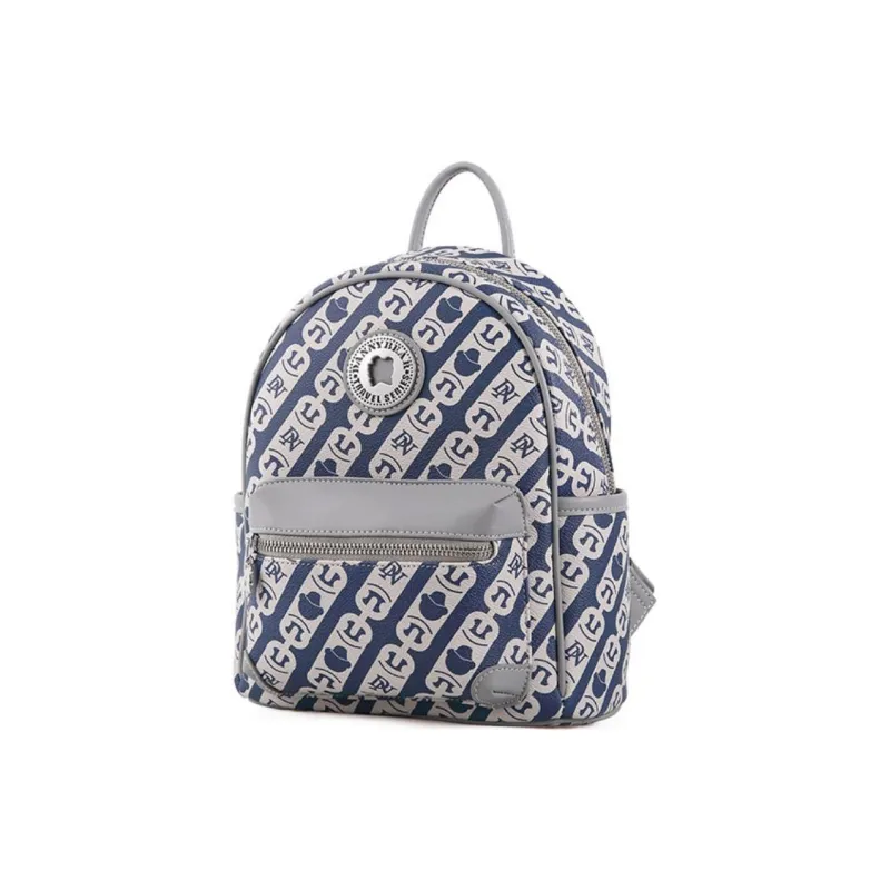 DANNYBEARJEANS Fabric Backpack Large Size Unisex Blue-1