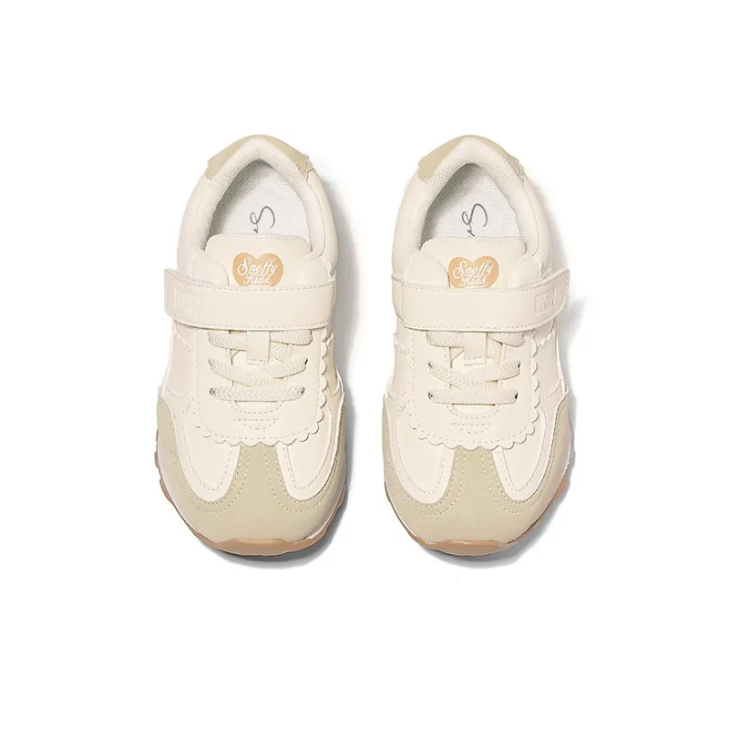 Snoffy Durable Breathable Low-Top Kids Lifestyle Shoes Milk Tea Beige Kids'-2
