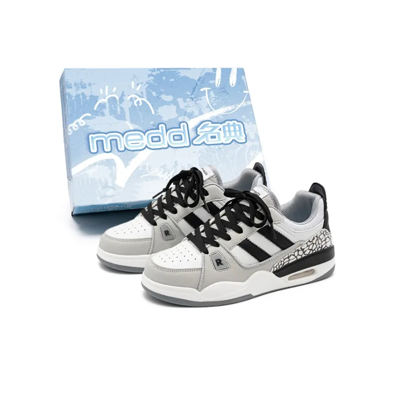 Medd Coverage Impact Resistance Support Abrasion Resistant Breathable Slip Resistant Low Top Skateboard Shoes Unisex-6