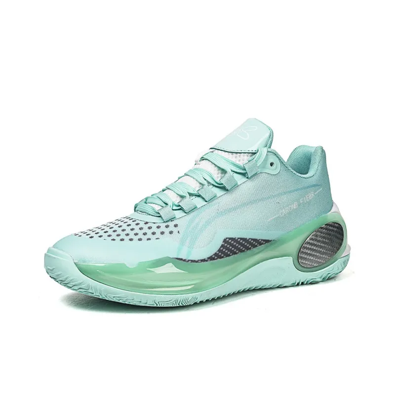 AMICNIEGD Breathable And Wear resistant Low Top Basketball Shoes Unisex Light Green-2